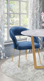 Rocco Slub Navy Dining Chair