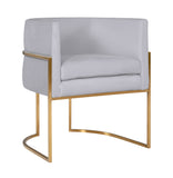Giselle Velvet Dining Chair with Gold Leg