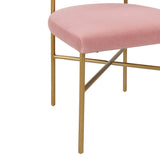 Kim Performance Velvet Chair in Blush