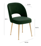 Swell Forest Green Velvet Chair