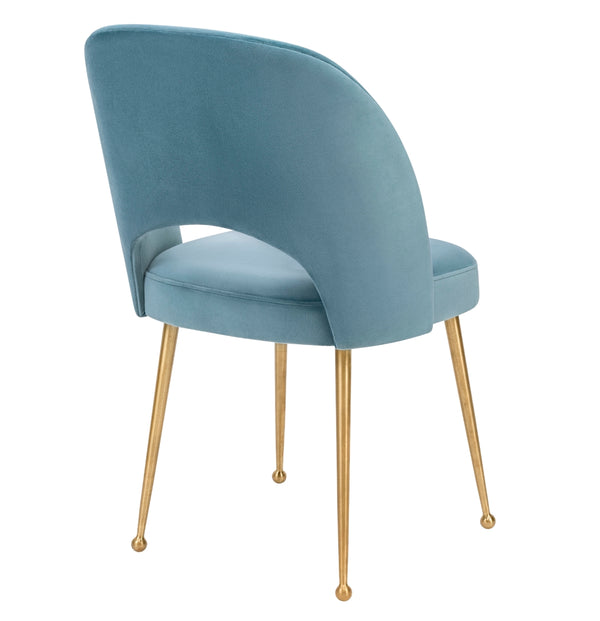 Swell Sea Blue Velvet Chair