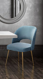 Swell Sea Blue Velvet Chair