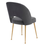 Swell Dark Grey Velvet Chair