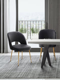 Swell Dark Grey Velvet Chair