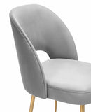 Swell Light Grey Velvet Chair