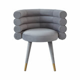 Swell Light Grey Velvet Chair