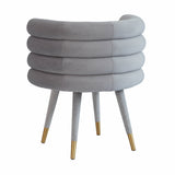 Swell Light Grey Velvet Chair