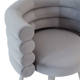 Swell Light Grey Velvet Chair