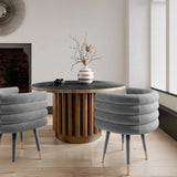 Swell Light Grey Velvet Chair