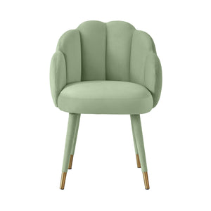 Gardenia Moss Green Velvet Dining Chair