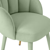 Swell Light Grey Velvet Chair