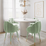 Gardenia Moss Green Velvet Dining Chair