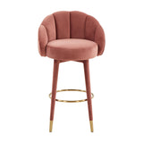 Myla Salmon Swivel Bar Stool