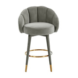 Swell Light Grey Velvet Chair