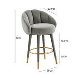 Myla Light Grey Swivel Counter Stool