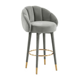 Swell Light Grey Velvet Chair