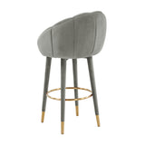 Swell Light Grey Velvet Chair