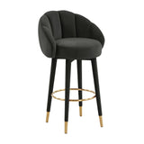 Myla Swivel Bar Stool Black TOV-D68244