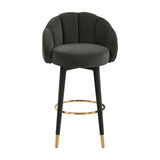 Myla Swivel Bar Stool Black TOV-D68244