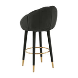 Myla Swivel Bar Stool Black TOV-D68244