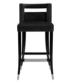 Hart Velvet Counter Stool Black TOV-D68246