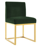 Haute Forest Green Velvet Chair