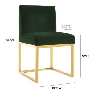 Haute Forest Green Velvet Chair