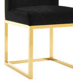 Haute Black Velvet Chair