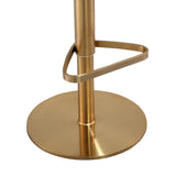 Astro White and Gold Adjustable Stool