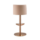 Loosha Cafe Au Lait and Rose Gold Adjustable Stool