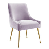 Beatrix Lavender Velvet Side Chair