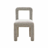 Hazel Grey Boucle Dining chair