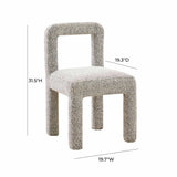 Hazel Grey Boucle Dining chair