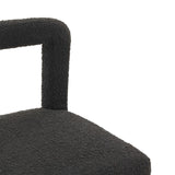 Hazel Black Boucle Dining chair