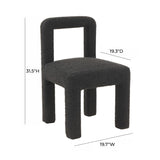 Hazel Black Boucle Dining chair