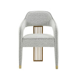 Corralis Speckled Grey Boucle Dining Chair