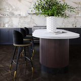 Harley Black Velvet Bar Stool