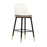 Harley Cream Velvet Bar Stool