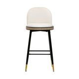 Harley Cream Velvet Bar Stool