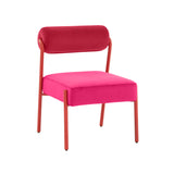 TOV Furniture Jolene Hot Velvet Dining Chair - Set of 2 Pink 20.8"W x 24.3"D x 31.5"H