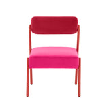 TOV Furniture Jolene Hot Velvet Dining Chair - Set of 2 Pink 20.8"W x 24.3"D x 31.5"H