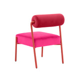 TOV Furniture Jolene Hot Velvet Dining Chair - Set of 2 Pink 20.8"W x 24.3"D x 31.5"H