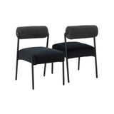 TOV Furniture Jolene Velvet Dining Chair - Set of 2 Black 20.8"W x 24.3"D x 31.5"H