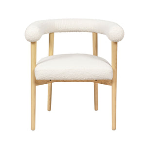 Spara Cream Boucle Dining Chair Cream TOV-D68594