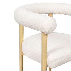 Spara Cream Boucle Dining Chair Cream TOV-D68594