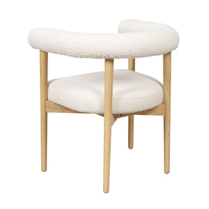 Spara Cream Boucle Dining Chair Cream TOV-D68594