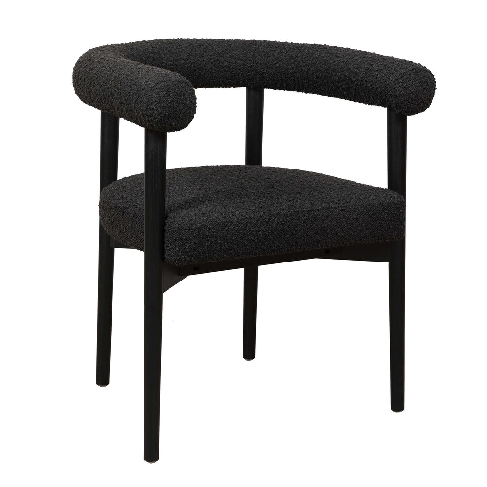 Spara Black Boucle Dining Chair Black TOV-D68595