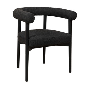 Spara Black Boucle Dining Chair Black TOV-D68595