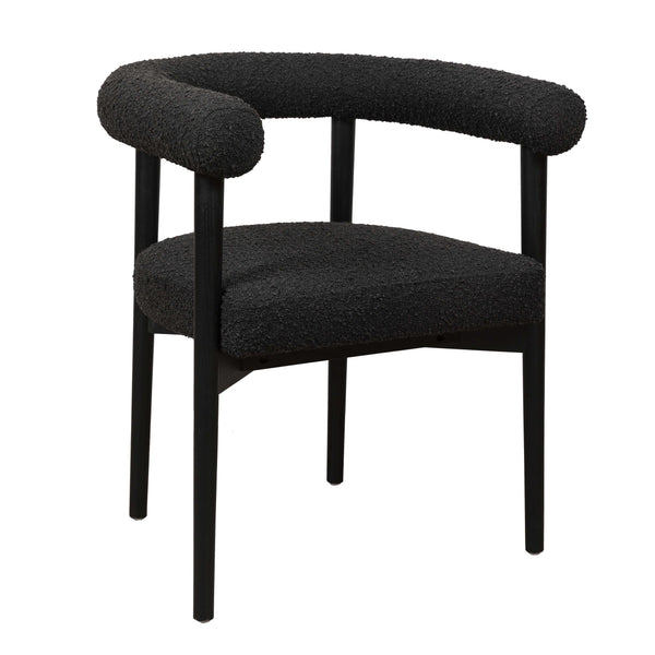 Spara Black Boucle Dining Chair Black TOV-D68595