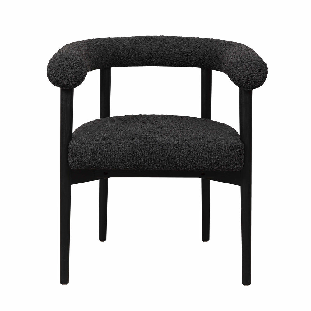 Spara Black Boucle Dining Chair Black TOV-D68595